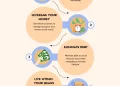 Infographic outlining five steps to improve a digital nomadβs financial situation.