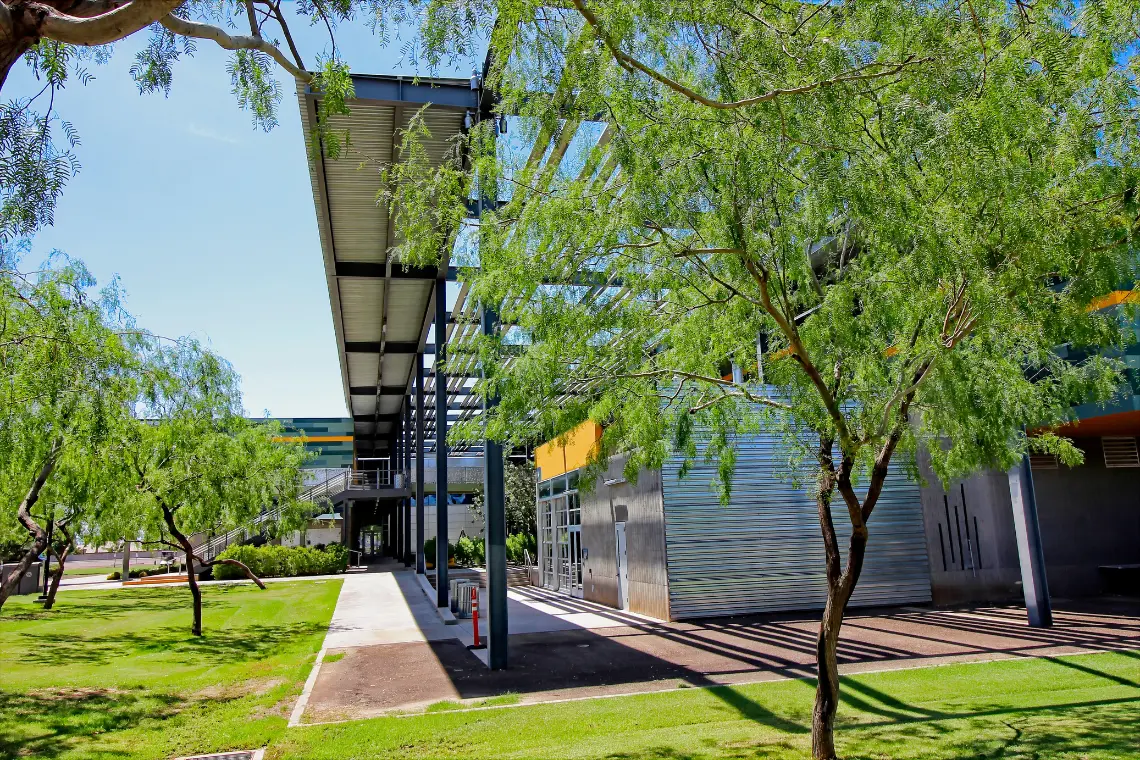 Modern co-working space amidst nature